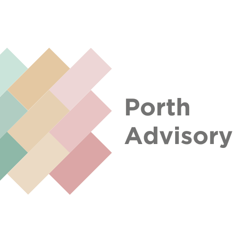 Porth Advisory logo with test: "Porth Advisory"